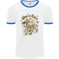 Join Our Coven Funny Halloween Pumpkin Mens White Ringer T-Shirt White/Royal Blue