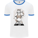 A Female Viking Shield Maiden Warrior Mens Ringer T-Shirt White/Royal Blue