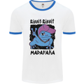 Ribbit Madafaka Funny Gangsta Frog Mens Ringer T-Shirt White/Royal Blue