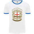 All Men Are Born Equal English England Mens White Ringer T-Shirt White/Royal Blue