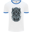 Viking God Odin Valhalla Norse Warrior Mens White Ringer T-Shirt White/Royal Blue