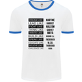 Dream Like Black Lives Matter History Month Mens White Ringer T-Shirt White/Royal Blue
