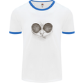 Ping Pong Sketch Table Tennis Set Mens White Ringer T-Shirt White/Royal Blue