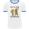 Best Va Thor in Valhalla Viking Fathers Day Mens White Ringer T-Shirt White/Royal Blue