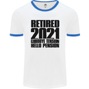 Goodbye Tension Retirement 2021 Retired Mens White Ringer T-Shirt White/Royal Blue