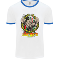 Juneteenth Black Lives Matter History Mens White Ringer T-Shirt White/Royal Blue