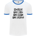 Uncle the Man the Myth the Legend Mens White Ringer T-Shirt White/Royal Blue