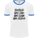 Uncle the Man the Myth the Legend Mens White Ringer T-Shirt White/Royal Blue