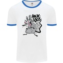 Funny Anxious Rat Anxiety Mens Ringer T-Shirt White/Royal Blue