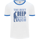 The Next Beep Funny Metal Detecting Mens Ringer T-Shirt White/Royal Blue