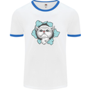 Cat Hole Mens White Ringer T-Shirt White/Royal Blue