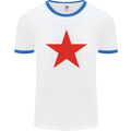 Red Star Army As Worn by Mens White Ringer T-Shirt White/Royal Blue