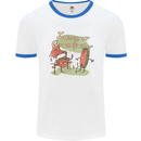 Music I am Your Grandfather DJ Stream Vinyl Mens White Ringer T-Shirt White/Royal Blue