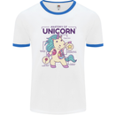 Anatomy of a Unicorn Funny Fantasy Mens White Ringer T-Shirt White/Royal Blue