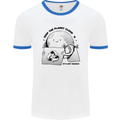 Funny Climate Change Keep the Planet Clean Mens Ringer T-Shirt White/Royal Blue