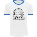 Funny Climate Change Keep the Planet Clean Mens Ringer T-Shirt White/Royal Blue
