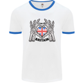 I Love You Great Britain Union Jack Flag UK Mens White Ringer T-Shirt White/Royal Blue