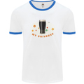 My Guiness Universe Mens White Ringer T-Shirt White/Royal Blue