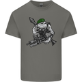 Royal Marine Bulldog Commando Soldier Mens Cotton T-Shirt Tee Top Charcoal