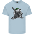 Royal Marine Bulldog Commando Soldier Mens Cotton T-Shirt Tee Top Light Blue