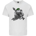 Royal Marine Bulldog Commando Soldier Mens Cotton T-Shirt Tee Top White