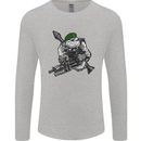 Royal Marine Bulldog Commando Soldier Mens Long Sleeve T-Shirt Sports Grey
