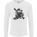 Royal Marine Bulldog Commando Soldier Mens Long Sleeve T-Shirt White