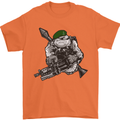 Royal Marine Bulldog Commando Soldier Mens T-Shirt Cotton Gildan Orange