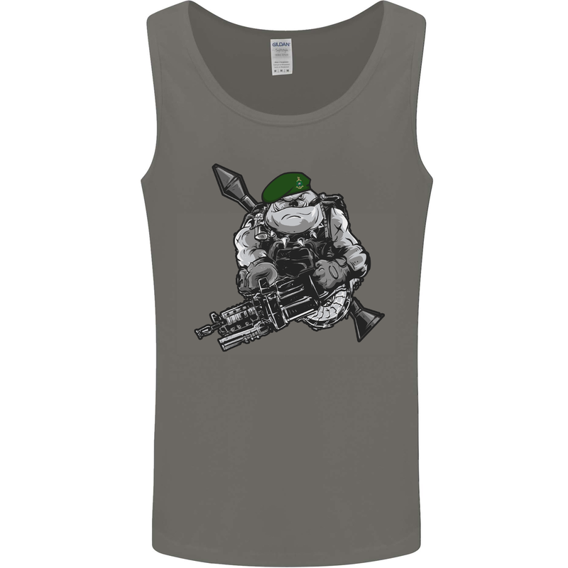 Royal Marine Bulldog Commando Soldier Mens Vest Tank Top Charcoal