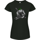 Royal Marine Bulldog Commando Soldier Womens Petite Cut T-Shirt Black