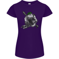 Royal Marine Bulldog Commando Soldier Womens Petite Cut T-Shirt Purple