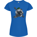 Royal Marine Bulldog Commando Soldier Womens Petite Cut T-Shirt Royal Blue