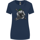 Royal Marine Bulldog Commando Soldier Womens Wider Cut T-Shirt Navy Blue