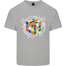 Rubik's Cube Equation Funny Puzzle Enigma Mens Cotton T-Shirt Tee Top Sports Grey