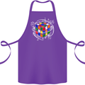 Rubix Cube Equation Funny Puzzle Enigma Cotton Apron 100% Organic Purple