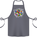 Rubix Cube Equation Funny Puzzle Enigma Cotton Apron 100% Organic Steel