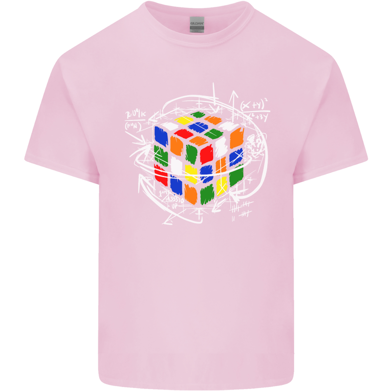 Rubix Cube Equation Funny Puzzle Enigma Kids T-Shirt Childrens Light Pink