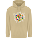 Rubix Cube Equation Funny Puzzle Enigma Mens 80% Cotton Hoodie Sand