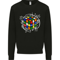 Rubix Cube Equation Funny Puzzle Enigma Mens Sweatshirt Jumper Black