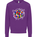 Rubix Cube Equation Funny Puzzle Enigma Mens Sweatshirt Jumper Purple