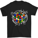 Rubix Cube Equation Funny Puzzle Enigma Mens T-Shirt Cotton Gildan Black