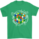 Rubix Cube Equation Funny Puzzle Enigma Mens T-Shirt Cotton Gildan Irish Green