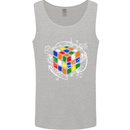 Rubix Cube Equation Funny Puzzle Enigma Mens Vest Tank Top Sports Grey