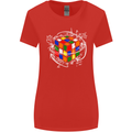Rubix Cube Equation Funny Puzzle Enigma Womens Wider Cut T-Shirt Red