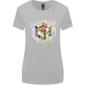 Rubix Cube Equation Funny Puzzle Enigma Womens Wider Cut T-Shirt Sports Grey
