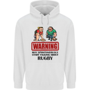 Rugby May Start Talking About Funny Beer Childrens Kids Hoodie White
