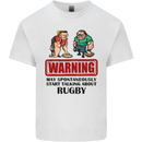 Rugby May Start Talking About Funny Beer Mens Cotton T-Shirt Tee Top White