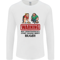 Rugby May Start Talking About Funny Beer Mens Long Sleeve T-Shirt White