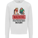 Rugby May Start Talking About Funny Beer Mens Sweatshirt Jumper White