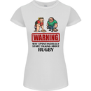 Rugby May Start Talking About Funny Beer Womens Petite Cut T-Shirt White